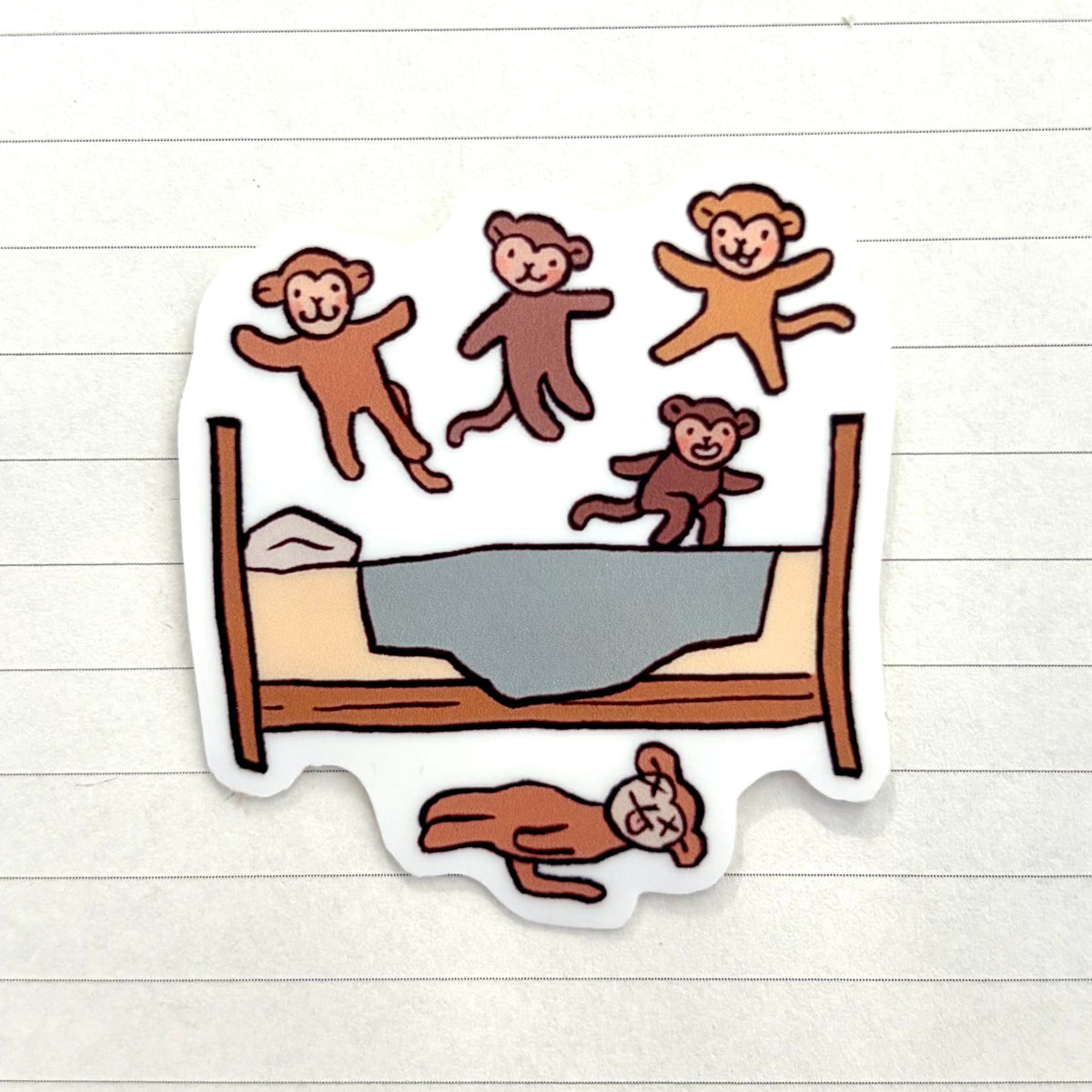 MONKEY COLLECTION - five on the bed