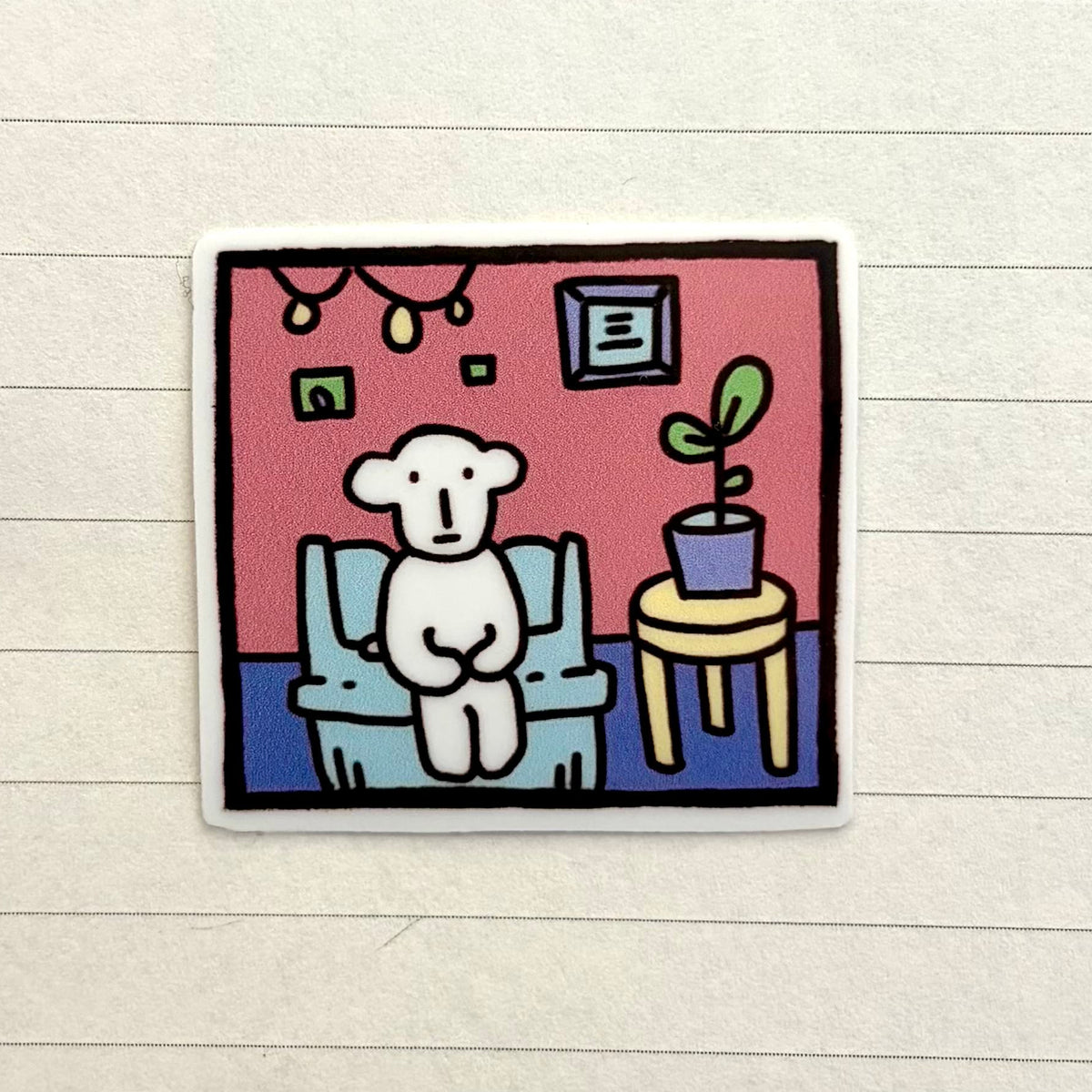 IN A ROOM - pink dog