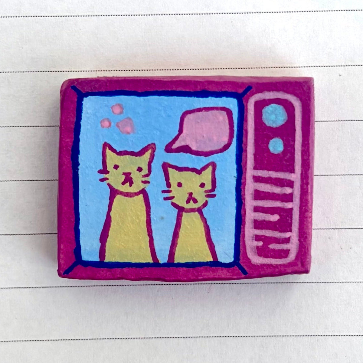 OFF THE WALL - cat on tv